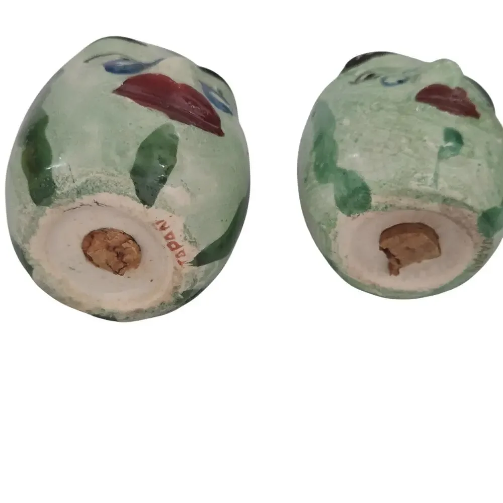Vintage PY Miyao Japan Watermelon Salt Pepper Shakers Anthropomorphic MCM Kitsch